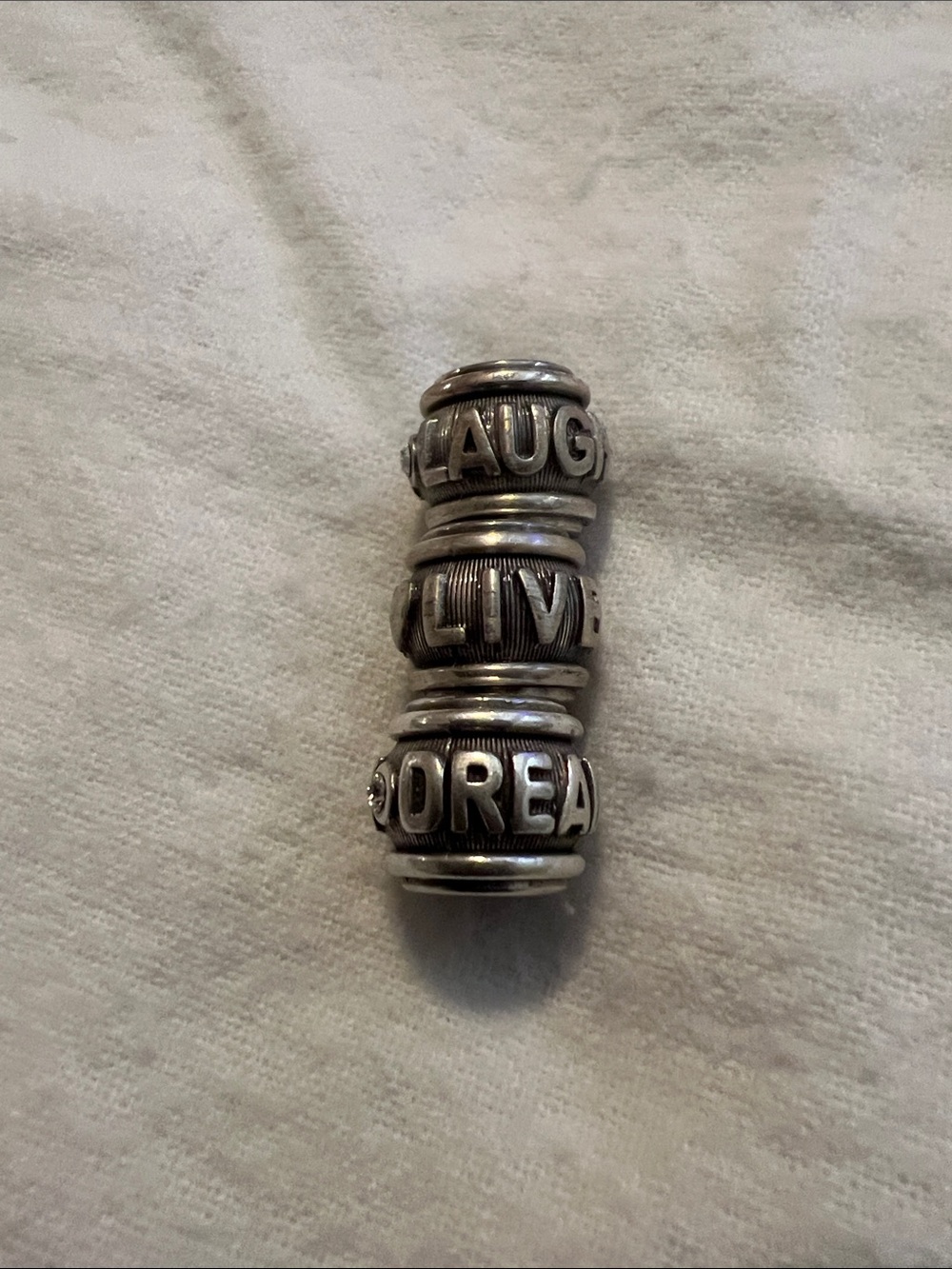 Brighton Silver-Tone 'Laugh Live Dream' Spacer Beads